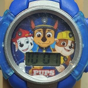 10/$20 Nickelodeon Paw Patrol Silver/Blue Boy's Digital Flashing Lights Watch